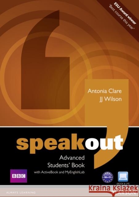 Speakout Advanced Students' Book with DVD/Active Book and MyLab Pack Antonia Clare 9781408276051