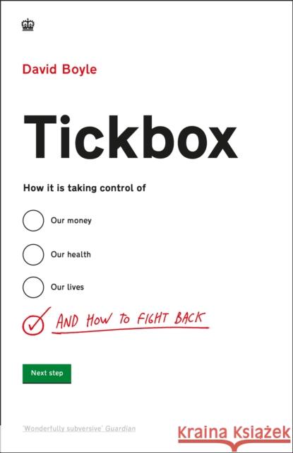 Tickbox David Boyle 9781408711873 Little, Brown Book Group