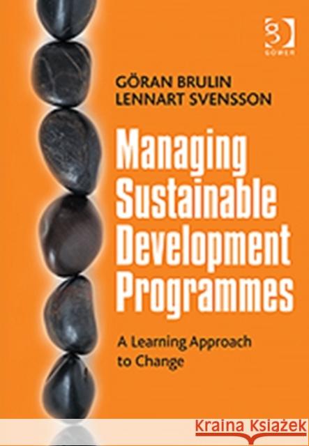 Managing Sustainable Development Programmes: A Learning Approach to Change Brulin, Gran 9781409437192