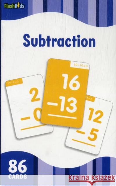 Subtraction Flash Cards Flash Kids 9781411434820 Flash Kids