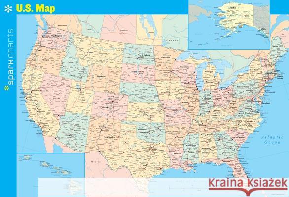 U.S. Map Sparkcharts: Volume 83 Sparknotes 9781411470927 Sparknotes