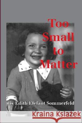 Too Small to Matter Edith Sommerfeld 9781412031639