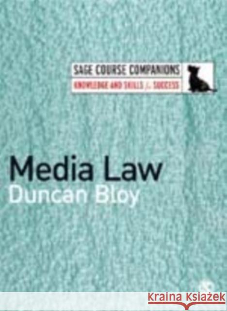 Media Law Duncan Bloy 9781412911191 Sage Publications