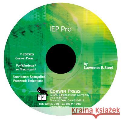 IEP Pro V.1 Lawrence E. Steel 9781412915601 Corwin Press