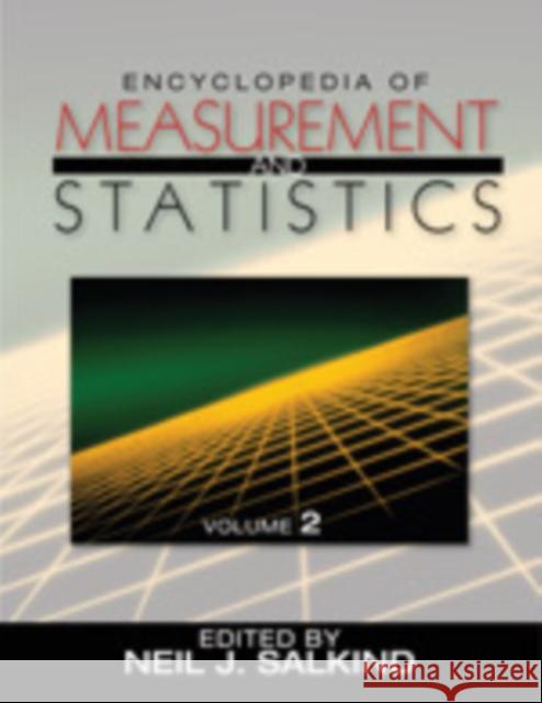 Encyclopedia of Measurement and Statistics Neil J. Salkind 9781412916110 Sage Publications