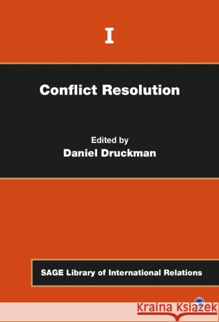 Conflict Resolution Daniel Druckman Paul F. Diehl 9781412921879 Sage Publications