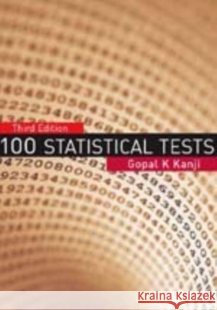 100 Statistical Tests Gopal K. Kanji 9781412923750 Sage Publications