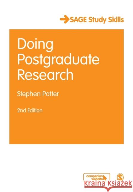 Doing Postgraduate Research  9781412924054 SAGE Publications Inc