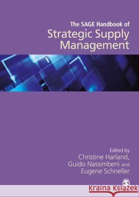 The Sage Handbook of Strategic Supply Management Harland, Christine 9781412924085 0