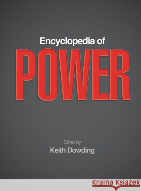 Encyclopedia of Power Keith Dowding 9781412927482