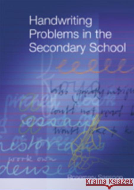 Handwriting Problems in the Secondary School Rosemary Sassoon 9781412928885 Paul Chapman Publishing