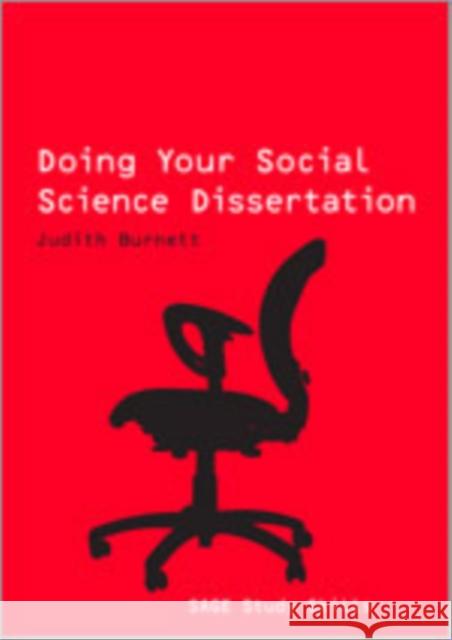 Doing Your Social Science Dissertation Judith Burnett 9781412931120 Sage Publications (CA)