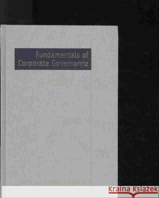 Fundamentals of Corporate Governance Marie Del Thomas Clarke 9781412935890
