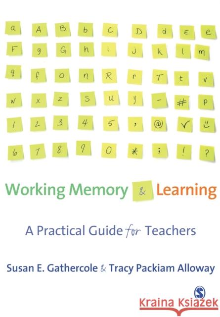 Working Memory and Learning Gathercole, Susan 9781412936132