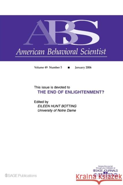 The End of Enlightenment? Eileen Hunt Botting 9781412940238