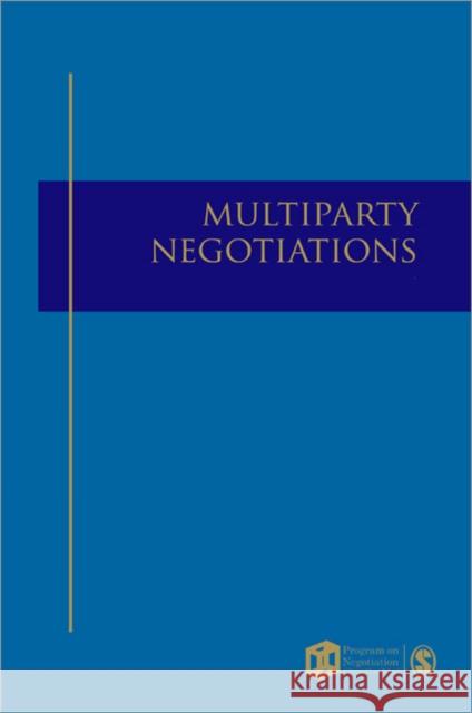 Multiparty Negotiation Lawrence E. Susskind Larry Crump 9781412948128 Sage Publications (CA)