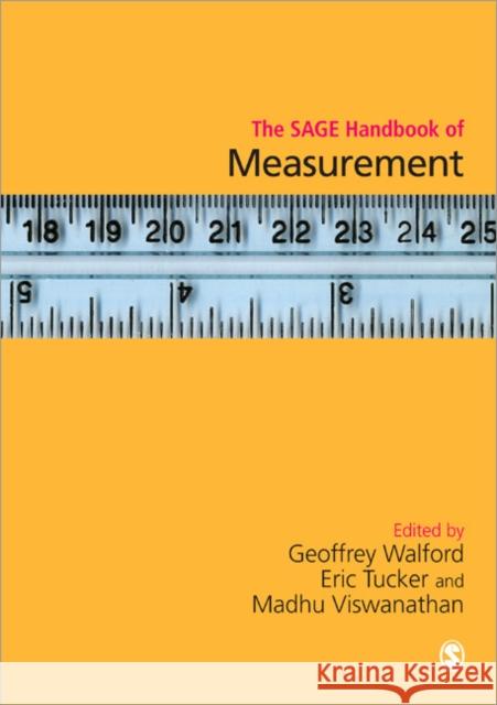 The Sage Handbook of Measurement Walford, Geoffrey 9781412948142 0