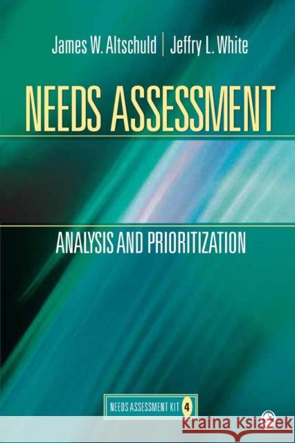 Needs Assessment: Analysis and Prioritization (Book 4) Altschuld, James 9781412975575 Sage Publications (CA)