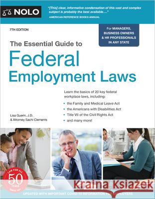 The Essential Guide to Federal Employment Laws  9781413329797 NOLO