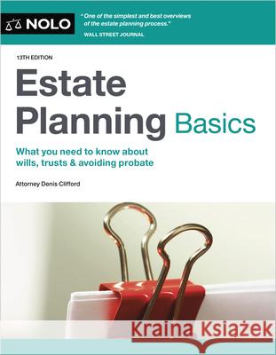Estate Planning Basics  9781413333251 NOLO