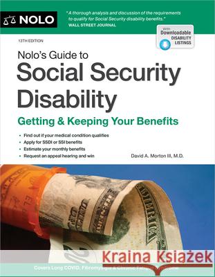 Nolo's Guide to Social Security Disability: Getting & Keeping Your Benefits  9781413333305 NOLO