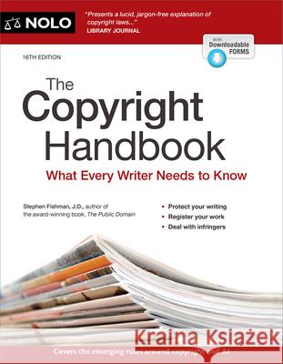 The Copyright Handbook: What Every Writer Needs to Know  9781413334067 NOLO
