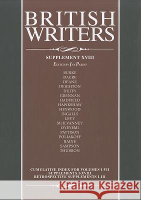 British Writers, Supplement XVIII Parini, Jay 9781414480268