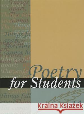 Poetry for Students Gale Editor 9781414495057 Gale Cengage