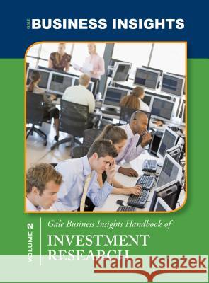 Gale Business Insights Handbook of Investment Research Gale Editor 9781414499277 Gale Cengage