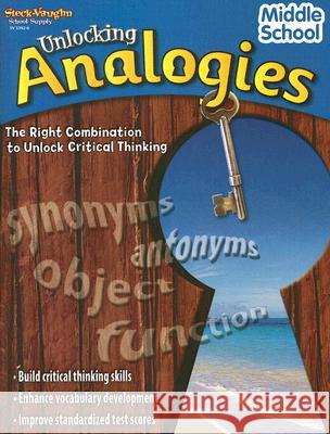 Unlocking Analogies Reproducible Middle School Stckvagn 9781419033926 Steck Vaughn