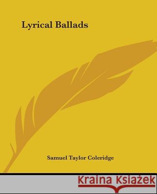 Lyrical Ballads Coleridge, Samuel Taylor 9781419131769