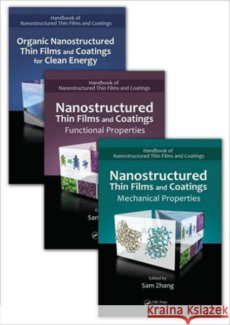 Handbook of Nanostructured Thin Films and Coatings, Three-Volume Set Sam Zhang   9781420094350 Taylor and Francis