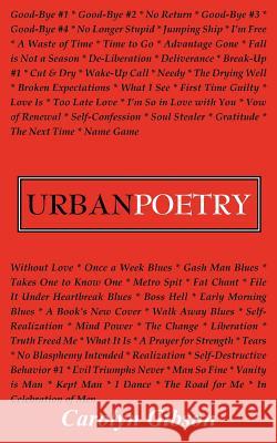 Urban Poetry Carolyn Gibson 9781420844139 Authorhouse