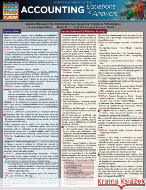 Accounting Equations & Answers Michael P Griffin 9781423218173