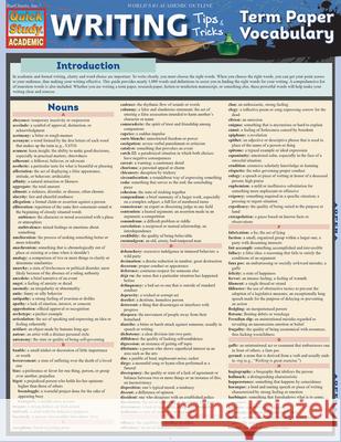 Writing Tips: Term Paper Vocabulary BarCharts Inc 9781423221647 Barcharts