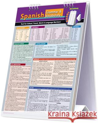 Spanish Grammar & Vocabulary Easel Book: A Quickstudy Reference Tool for School, Work & Language Barriers BarCharts Inc 9781423225812 Barcharts