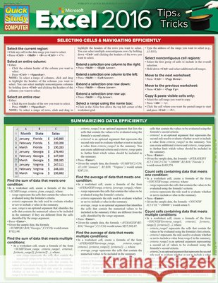 Microsoft Excel 2016 Tips & Tricks BarCharts Inc 9781423226154