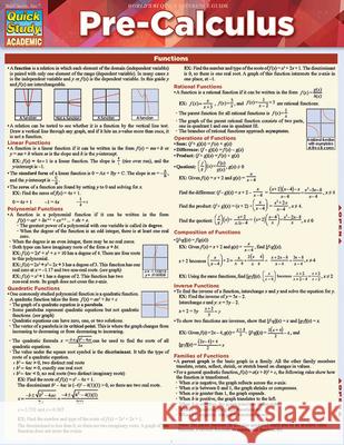 Pre - Calculus Ken Yablonsky 9781423228158 Barcharts