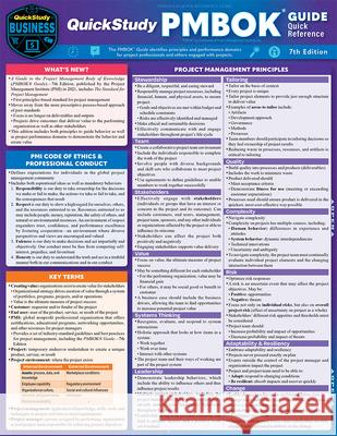 QuickStudy PMBOK Quick Reference Guide Inc. BarCharts 9781423231127