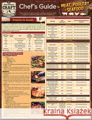 Chef's Guide to Meat, Poultry & Seafood: A Quickstudy Laminated Reference Kathleen Grathwol 9781423241768 Quickstudy Reference Guides