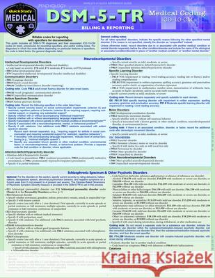 Dsm-5-Tr Medical Coding: A Quickstudy Laminated Reference Guide Rona Bernstein Elizabeth Jacobs 9781423248927 Quickstudy Reference Guides