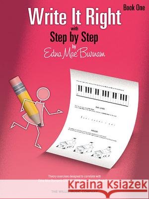 Write It Right with Step by Step, Book One Edna Mae Burnam 9781423405382