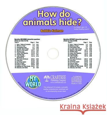 How Do Animals Hide? - CD Only Bobbie Kalman 9781427111005