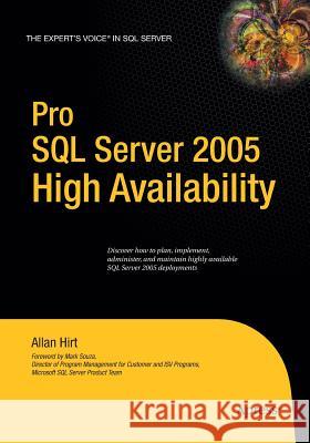 Pro SQL Server 2005 High Availability Allan Hirt   9781430211808 Apress