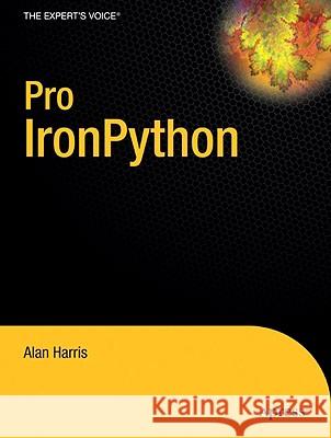 Pro Ironpython Harris, Alan 9781430219620