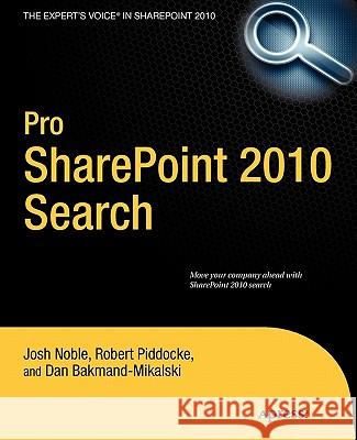 Pro Sharepoint 2010 Search Noble, Josh 9781430234074 0