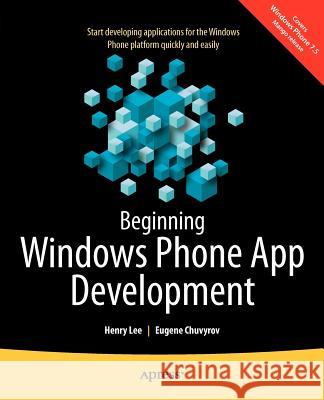 Beginning Windows Phone App Development Henry Lee 9781430241348 0