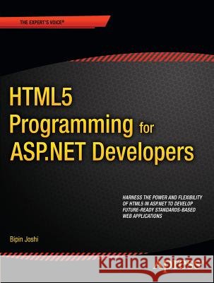 Html5 Programming for ASP.NET Developers Joshi, Bipin 9781430247197