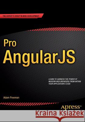 Pro Angularjs Freeman, Adam 9781430264484