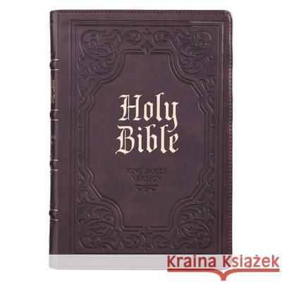 KJV Bible Giant Print Full Size Dark Brown  9781432132910 Christian Art Gifts Inc